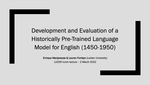 LUCDH Lunchtime Speaker Series: MacBERTh: A Historically Pre-Trained Language Model for English (1450-1950)